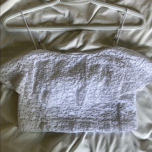 White crop top